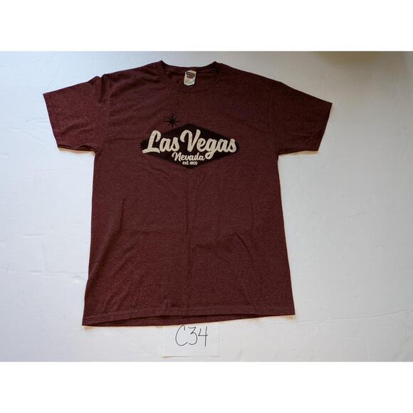 Las Vegas Nevada TShirt Size Medium Mauve Jerzees -0522C34 - Picture 2 of 3